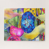 Turkse lampen mozaïekkunst waterverf legpuzzel (Horizontaal)