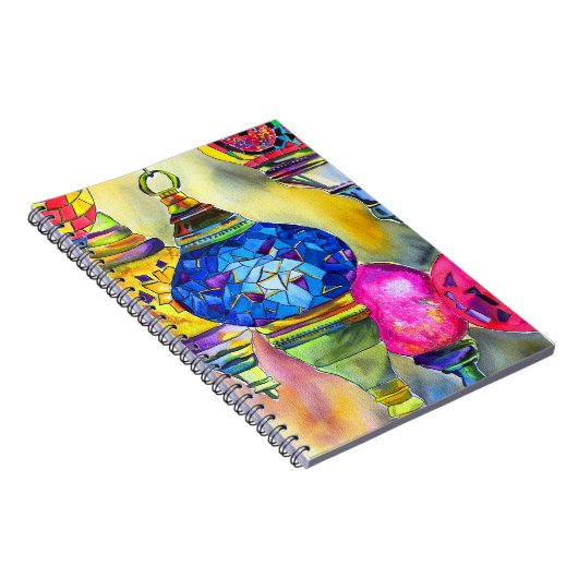 Turkse lampen mozaïekkunst waterverf notitieboek (Rechterzijde)