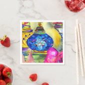 Turkse lampen mozaïekkunst waterverf servet (Insitu)