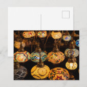 Turkse lampjes en lampjes feestdagenkaart (Voorkant / Achterkant)