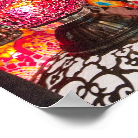 Turkse lantaarns op de markt poster (Hoek)