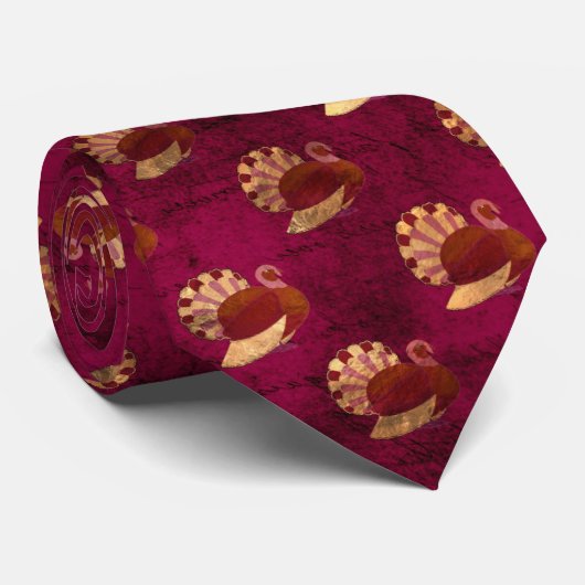 -Turkse maroon Stropdas (Opgerold)