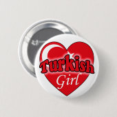 Turkse Meisje Ronde Button 5,7 Cm (Voorkant /achterkant)