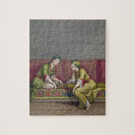 Turkse meisjes, die Mangala spelen, 18e eeuw (engr Legpuzzel (Verticaal)