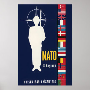 Turkse NATO Poster 8 jaar Print Militaire Leger