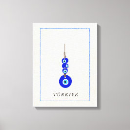 Turkse Nazar Bescherming tegen het Boze Oog Canvas Afdruk