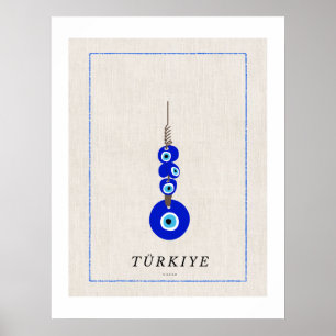 Turkse Nazar Bescherming tegen het Boze Oog Poster