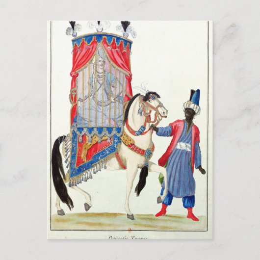 Turkse prinses op weg naar de moskee briefkaart (Voorkant)