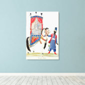 Turkse prinses op weg naar de moskee canvas afdruk (Insitu (Houten vloer))