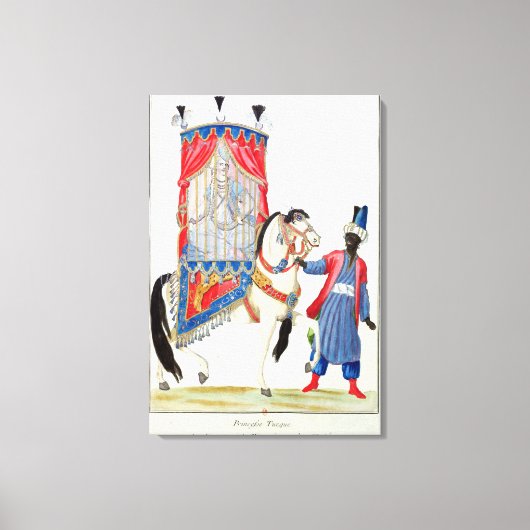 Turkse prinses op weg naar de moskee canvas afdruk (Voorkant)