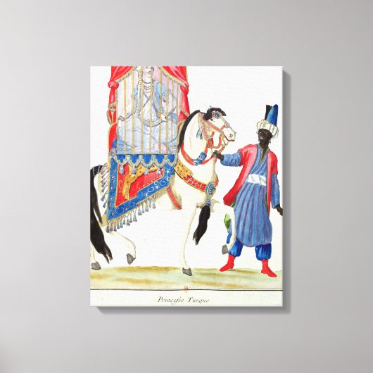 Turkse prinses op weg naar de moskee canvas afdruk (Voorkant)
