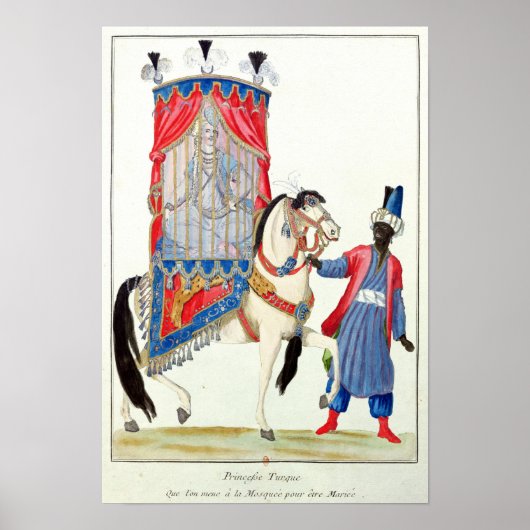 Turkse prinses op weg naar de moskee poster (Voorkant)