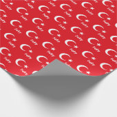 Turkse rappelpapier, Turkse vlag patriottisch Cadeaupapier (Hoek)