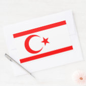 Turkse Republiek Noord-Cyprus Rechthoekige Sticker (Envelop)