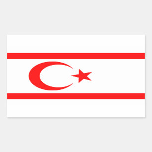 Turkse Republiek Noord-Cyprus Rechthoekige Sticker
