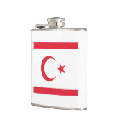 Turkse Republiek Noord-Cyprus Vlag Emblem Heupfles (Links)