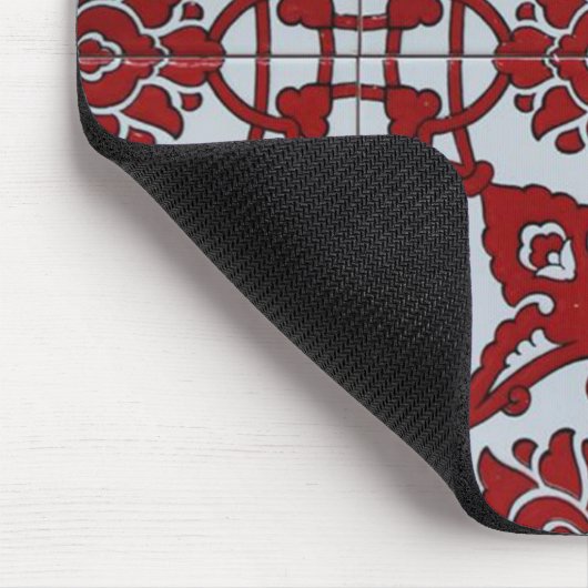 Turkse rode keramische flora muismat (Hoek)