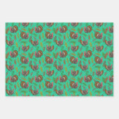 turkse rover in het bospatroon inpakpapier vel (Voorkant)