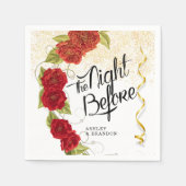 Turkse Rozen Bloemstuk De Nacht Voor Servetten (Voorkant)