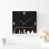 Turkse skyline-klok vierkante klok (Huis)