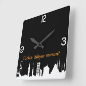 Turkse skyline-klok vierkante klok (Hoek)