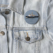 Turkse sleepboot in Istanbul Ronde Button 5,7 Cm (In situ)