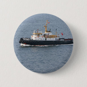 Turkse sleepboot in Istanbul Ronde Button 5,7 Cm