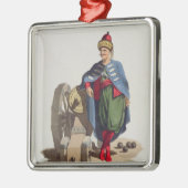 Turkse soldaat uit 'Costumes of the Dious Nat' Metalen Ornament (Links)