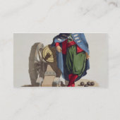 Turkse soldaat uit 'Costumes of the Dious Nat' Visitekaartje (Achterkant)