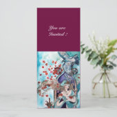 TURKSE SPROOKJE ,helder rood blauw wit paars Kaart (Staand voorkant)