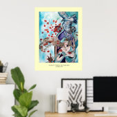 TURKSE SPROOKJE / PRINSESS,RODE ROZEN EN HAVIK POSTER (Thuiskantoor)