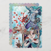 TURKSE SPROOKJE Teal Blauwe Gouden Glitters Kaart (Voorkant / Achterkant)