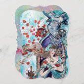 TURKSE SPROOKJE Teal Blauwe Gouden Glitters Kaart (Voorkant / Achterkant)