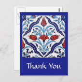 turkse tegel dank u Briefkaart (Voorkant / Achterkant)