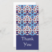 Turkse tegel Dank U Kaart (Voorkant / Achterkant)