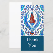 Turkse tegel met tulp Hartelijk dank Bedankkaart (Voorkant / Achterkant)