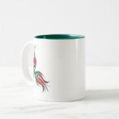 Turkse Tegel ventilator Tweekleurige Koffiemok (Voorkant links)