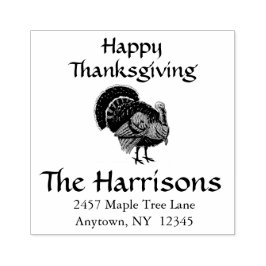 Turkse Thanksgiving Design Address Art Stamp Rubberstempel