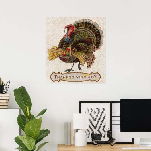  turkse Thanksgiving vreugde poster (Thuiskantoor)