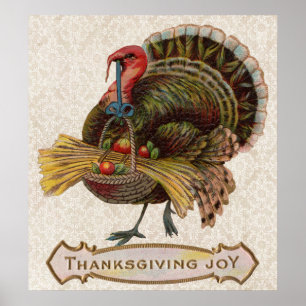  turkse Thanksgiving vreugde poster