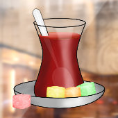 Turkse Thee en Turkse Delight Raamsticker (Vel 2)