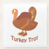 Turkse trot glazen onderzetter (Voorkant)