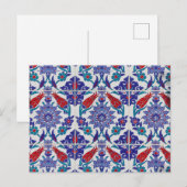 Turkse Tulp Oriëntaalse Arabesque Bloemrijke Visue Briefkaart (Voorkant / Achterkant)
