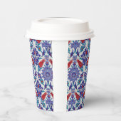 Turkse Tulp Oriëntaalse Arabesque Bloemrijke Visue Papieren Bekers (Links)