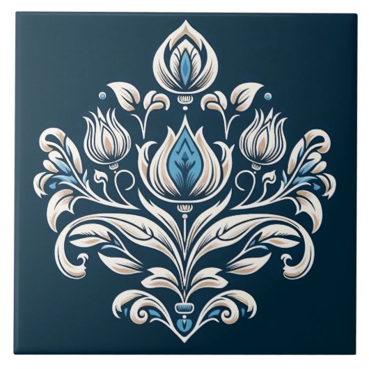 Turkse tulp Ottomaans geïnspireerd Tegeltje (Voorkant)