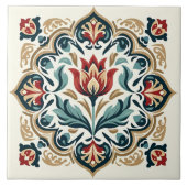 Turkse tulp Ottomaans geïnspireerd Tegeltje (Voorkant)