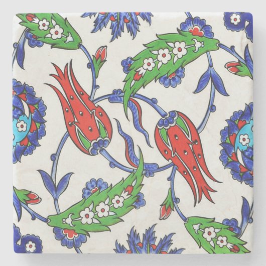 turkse tulpen Stone Onderzetter (Voorkant)