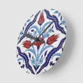 Turkse tulpenmuur ronde klok (Hoek)