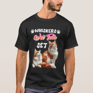 Turkse Van Kat SNUWHALEN NATTE STAARTEN SET Grappi T-shirt