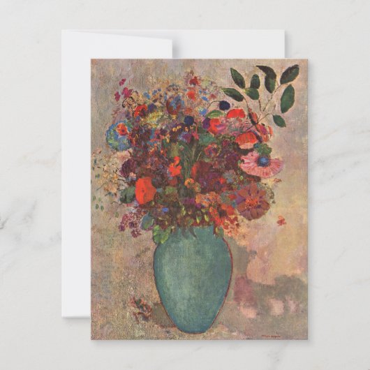 Turkse Vase door Odilon Redon,  bloemen Kunst (Voorkant)